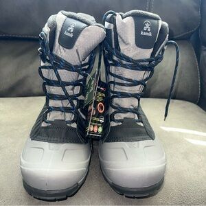 Kamik Men's 9 Iceland charcoal and Black Winter Boots heat-mx insulated wp